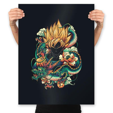 Colorful Dragon - Best Seller - Prints Posters RIPT Apparel 18x24 / Black
