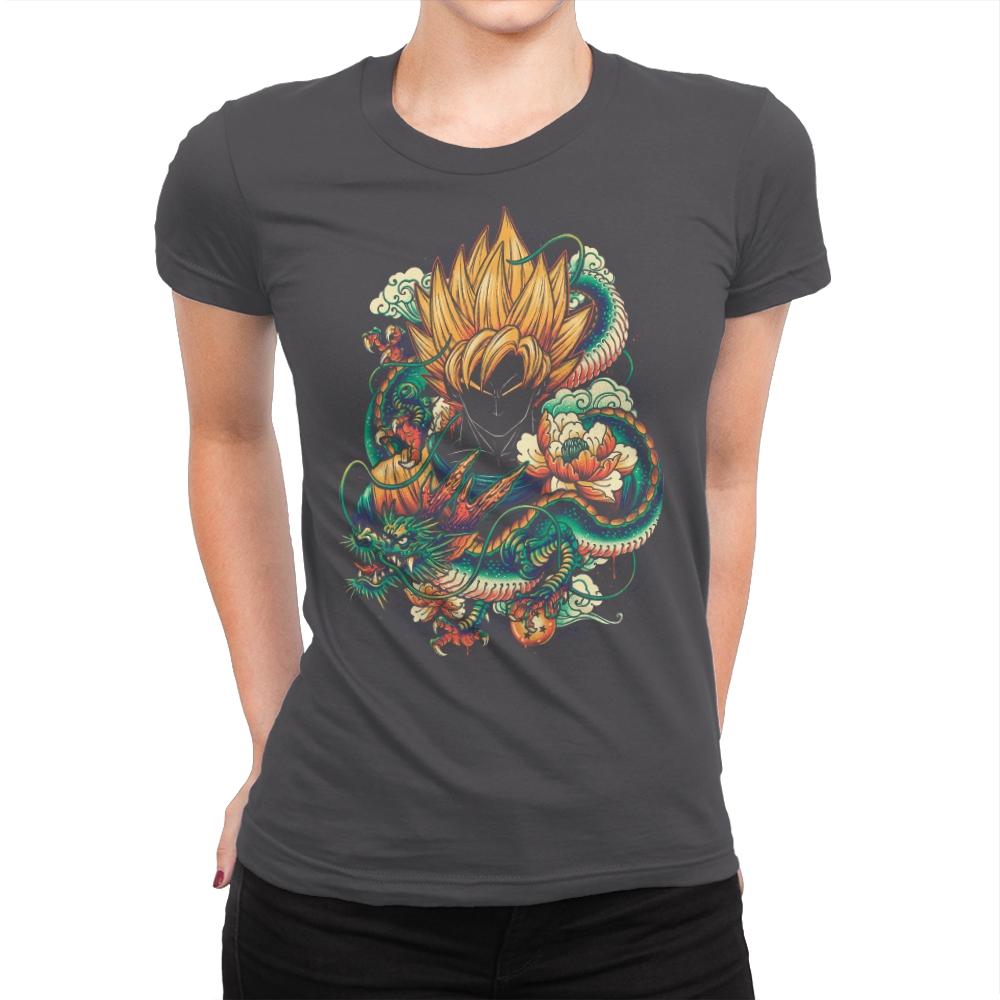 Colorful Dragon - Best Seller - Womens Premium T-Shirts RIPT Apparel Small / Heavy Metal