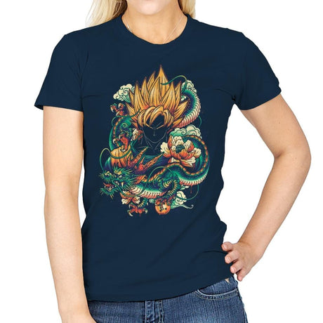 Colorful Dragon - Best Seller - Womens T-Shirts RIPT Apparel Small / Navy