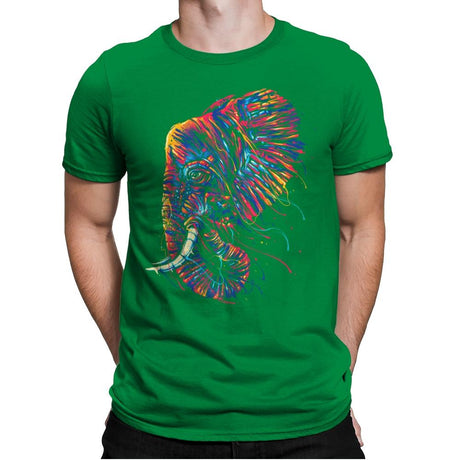 Colorful Elephant - Mens Premium T-Shirts RIPT Apparel Small / Kelly