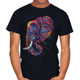 Colorful Elephant - Mens T-Shirts RIPT Apparel Small / Black
