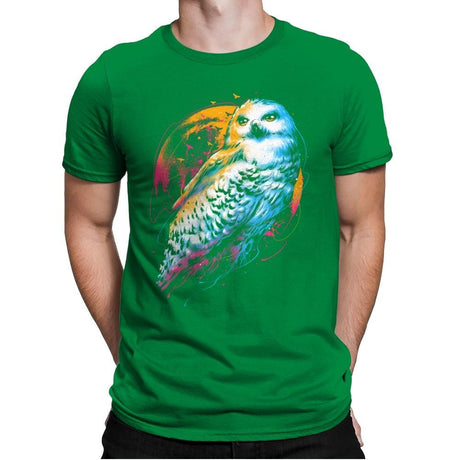Colorful Owl - Mens Premium T-Shirts RIPT Apparel Small / Kelly