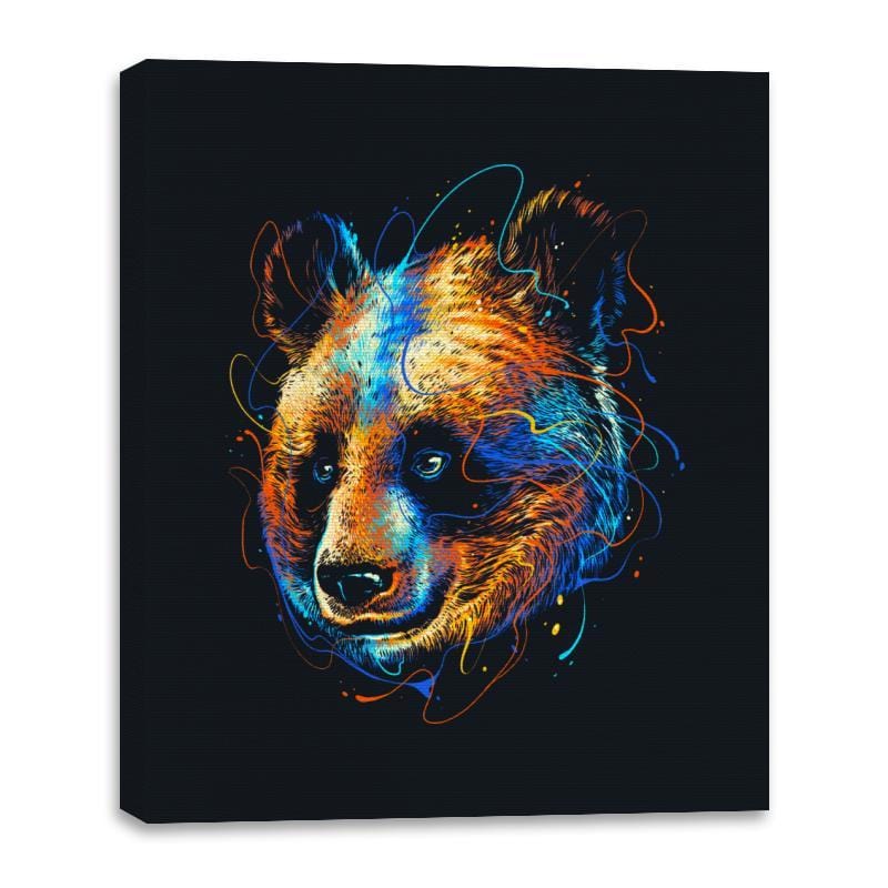 Colorful Panda - Canvas Wraps Canvas Wraps RIPT Apparel 16x20 / Black