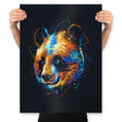 Colorful Panda - Prints Posters RIPT Apparel 18x24 / Black