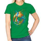 Colorful Panda - Womens T-Shirts RIPT Apparel Small / Irish Green