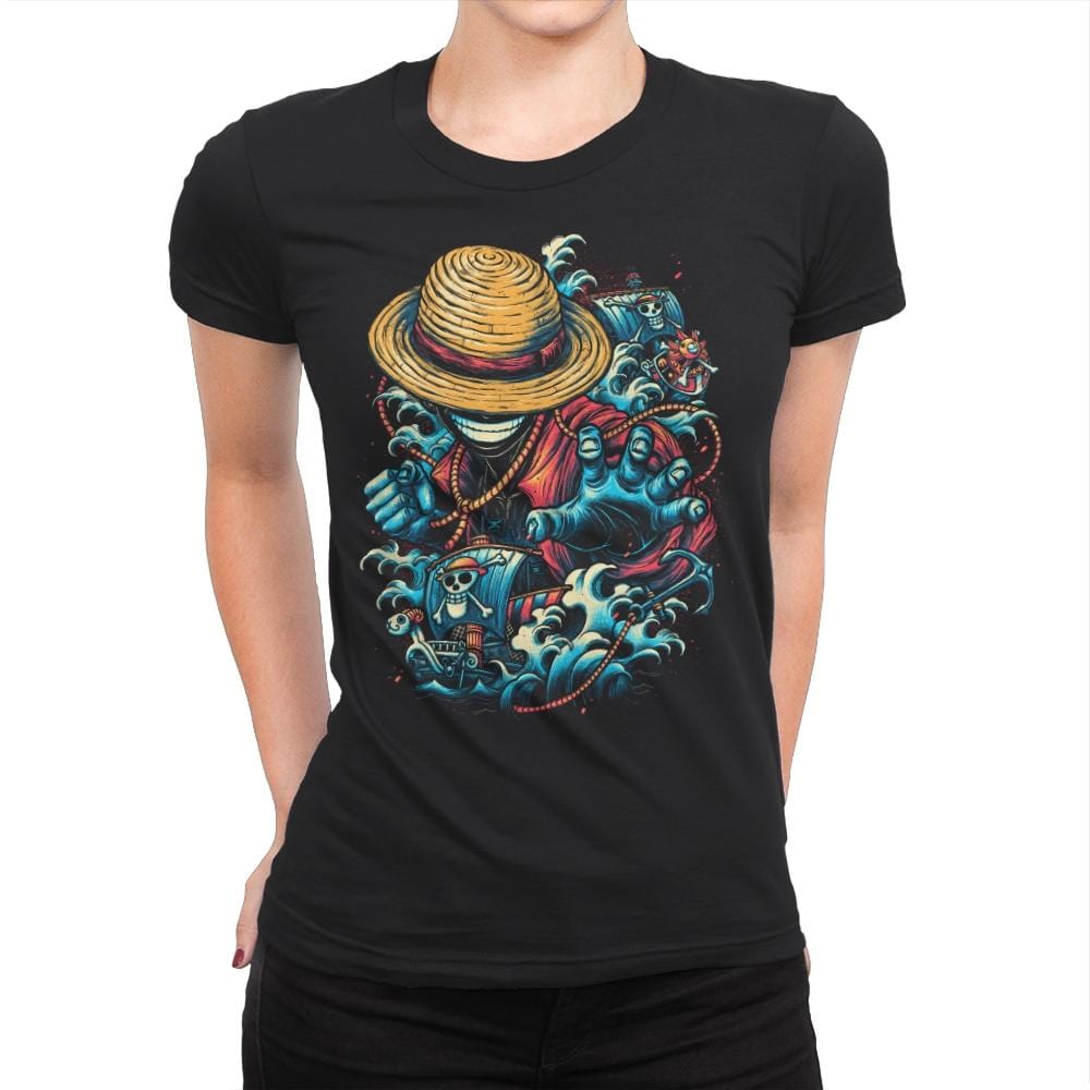 Colorful Pirate - Womens Premium T-Shirts RIPT Apparel Small / Black