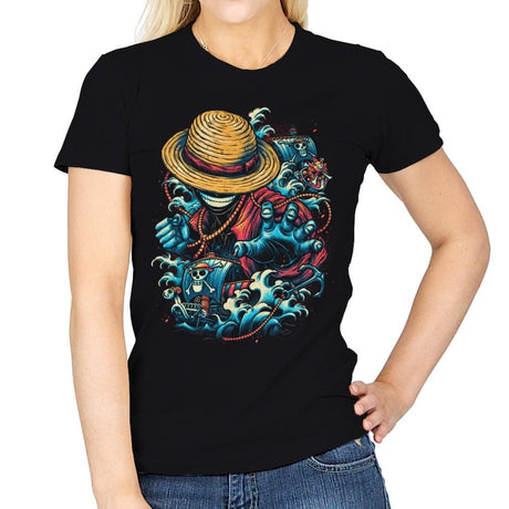 Colorful Pirate - Womens T-Shirts RIPT Apparel Small / Black