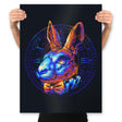 Colorful Rabbit - Prints Posters RIPT Apparel 18x24 / Black