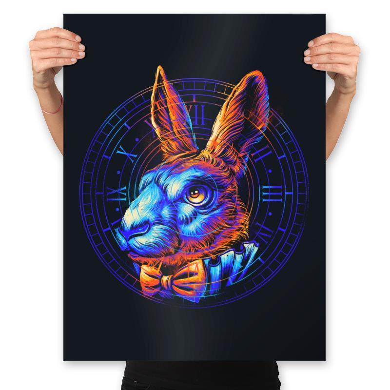 Colorful Rabbit - Prints Posters RIPT Apparel 18x24 / Black