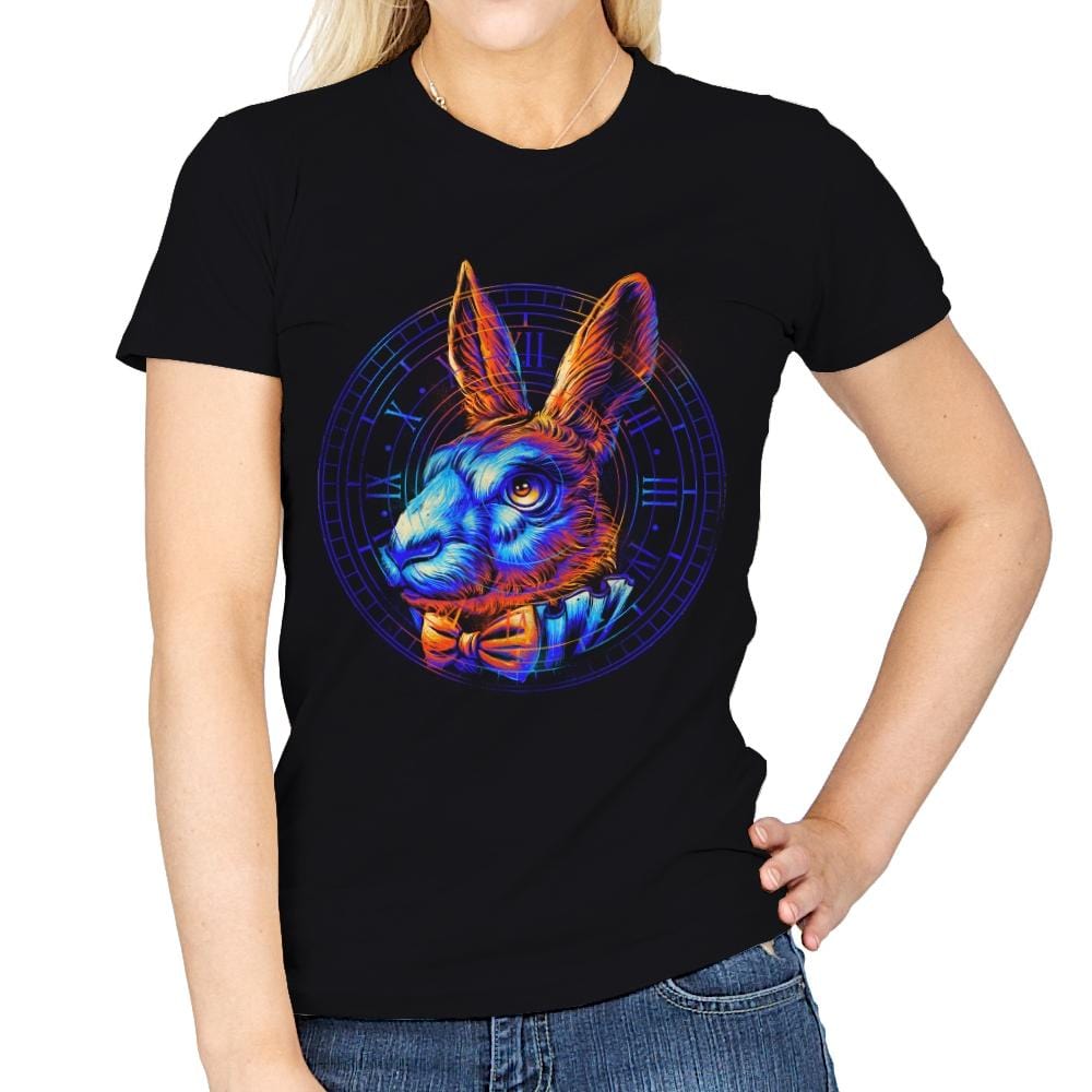 Colorful Rabbit - Womens T-Shirts RIPT Apparel Small / Black