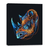 Colorful Rhino - Canvas Wraps Canvas Wraps RIPT Apparel 16x20 / Black