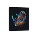 Colorful Rhino - Canvas Wraps Canvas Wraps RIPT Apparel 8x10 / Black