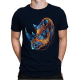Colorful Rhino - Mens Premium T-Shirts RIPT Apparel Small / Midnight Navy