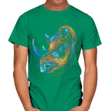Colorful Rhino - Mens T-Shirts RIPT Apparel Small / Kelly