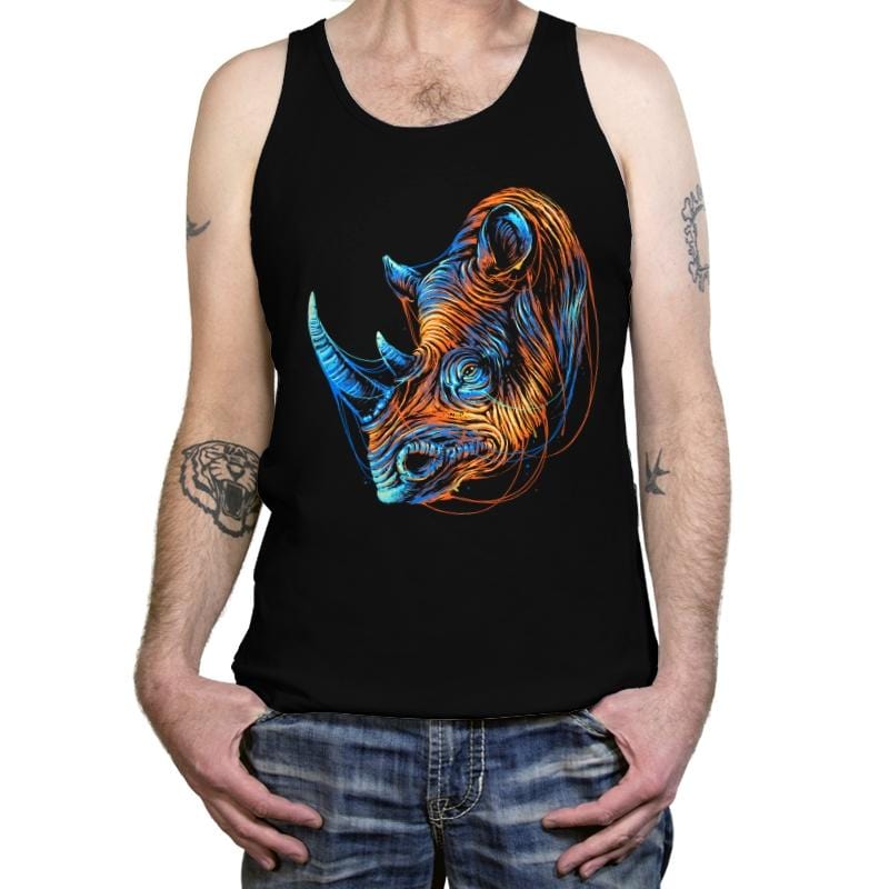 Colorful Rhino - Tanktop Tanktop RIPT Apparel X-Small / Black