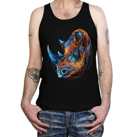Colorful Rhino - Tanktop Tanktop RIPT Apparel X-Small / Black