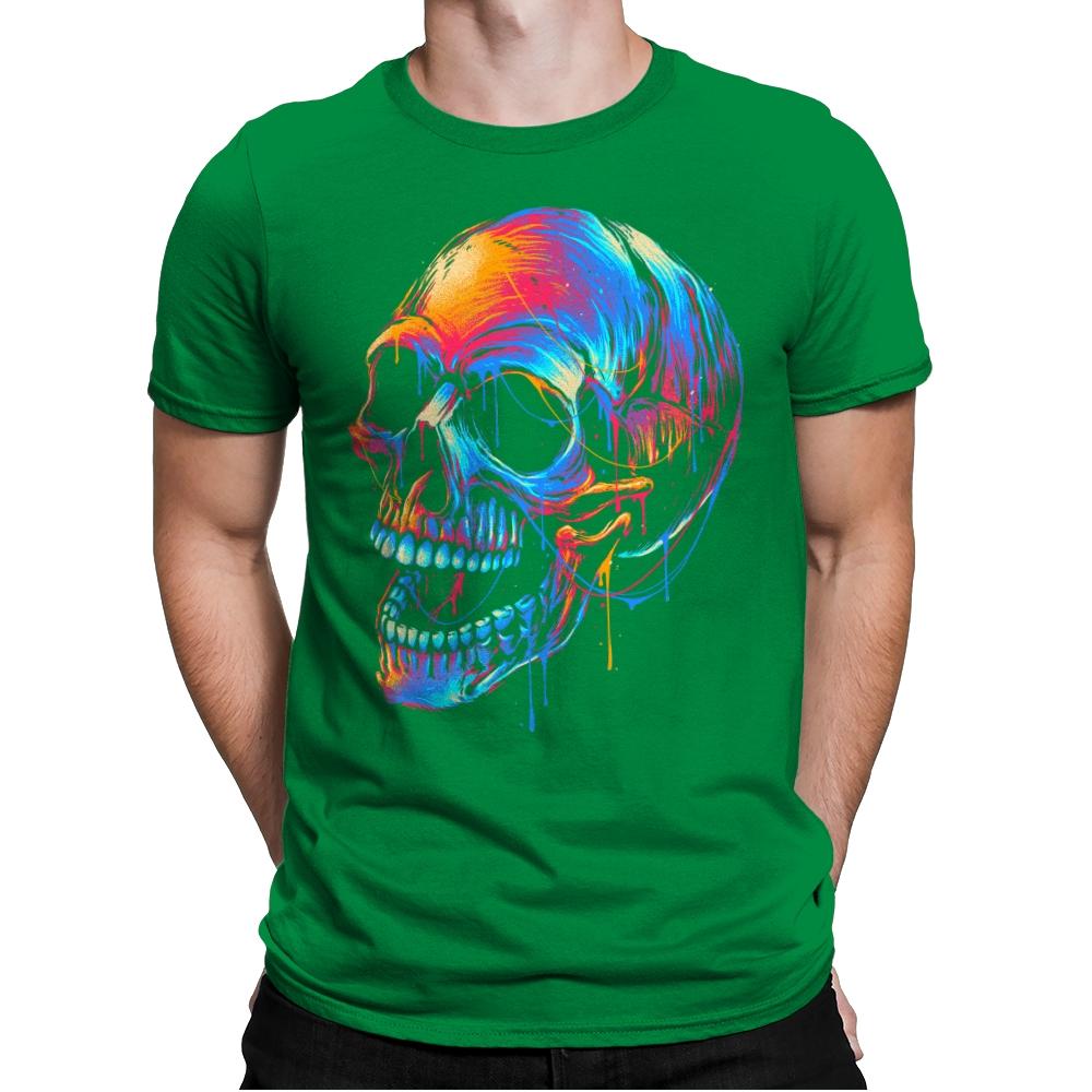 Colorful Skull - Mens Premium T-Shirts RIPT Apparel Small / Kelly