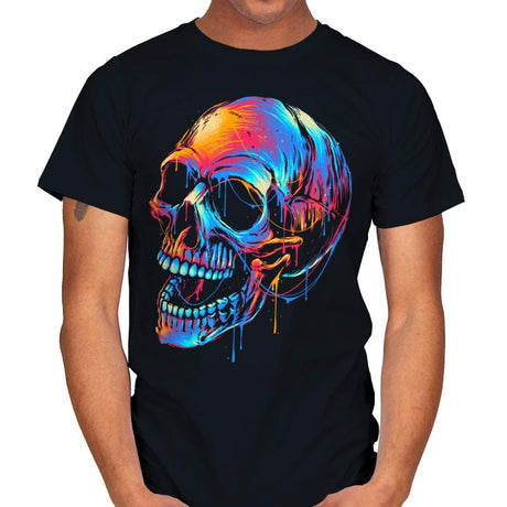 Colorful Skull - Mens T-Shirts RIPT Apparel Small / Black