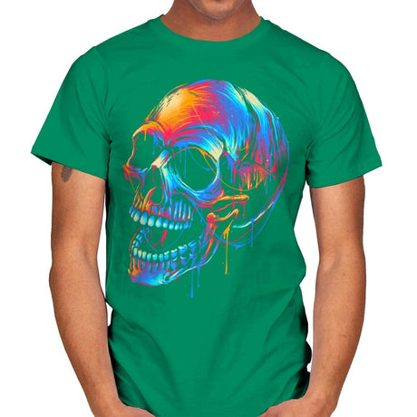 Colorful Skull - Mens T-Shirts RIPT Apparel Small / Kelly