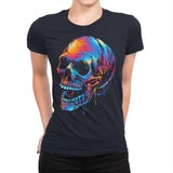 Colorful Skull - Womens Premium T-Shirts RIPT Apparel Small / Midnight Navy