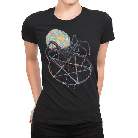 Colorful Widow - Womens Premium T-Shirts RIPT Apparel Small / Black