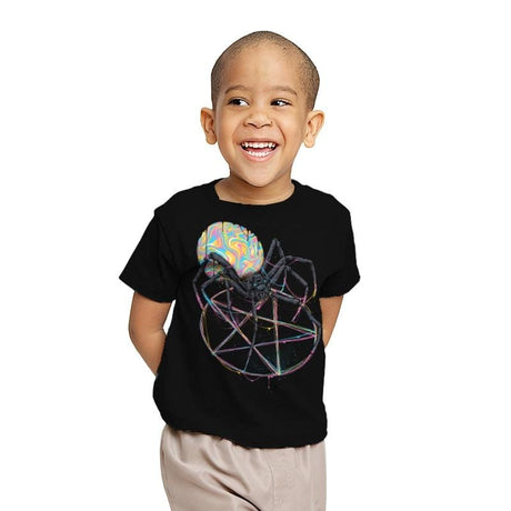 Colorful Widow - Youth T-Shirts RIPT Apparel X-small / Black