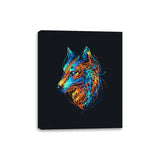 Colorful Wolf - Canvas Wraps Canvas Wraps RIPT Apparel 8x10 / Black