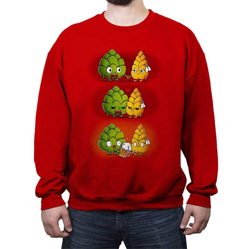 Combination Beer - Crew Neck Sweatshirt Crew Neck Sweatshirt RIPT Apparel Small / Red