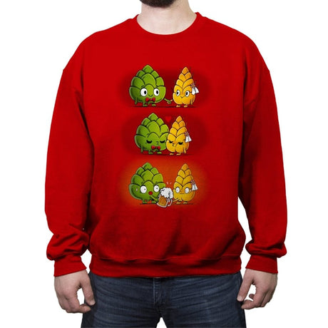 Combination Beer - Crew Neck Sweatshirt Crew Neck Sweatshirt RIPT Apparel Small / Red