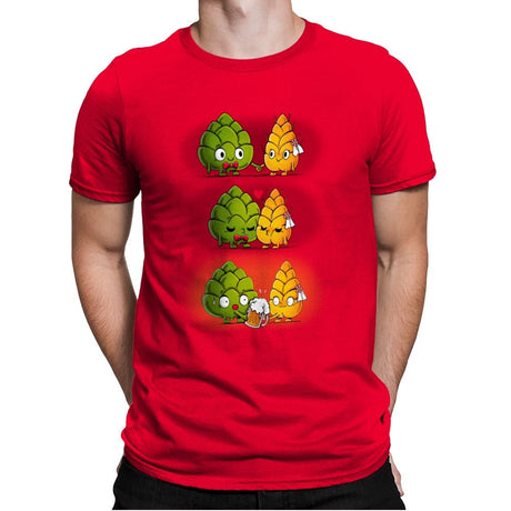 Combination Beer - Mens Premium T-Shirts RIPT Apparel Small / Red