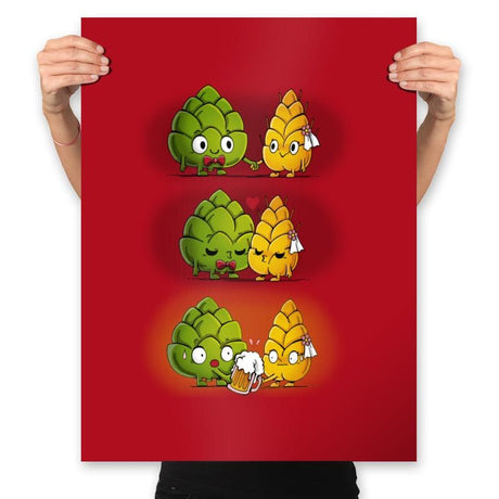 Combination Beer - Prints Posters RIPT Apparel 18x24 / Red