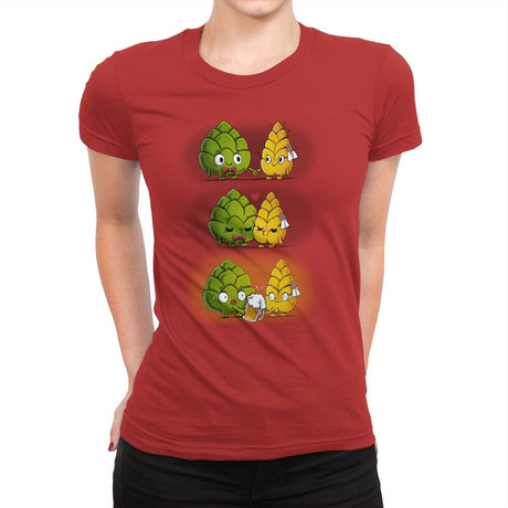 Combination Beer - Womens Premium T-Shirts RIPT Apparel Small / Red