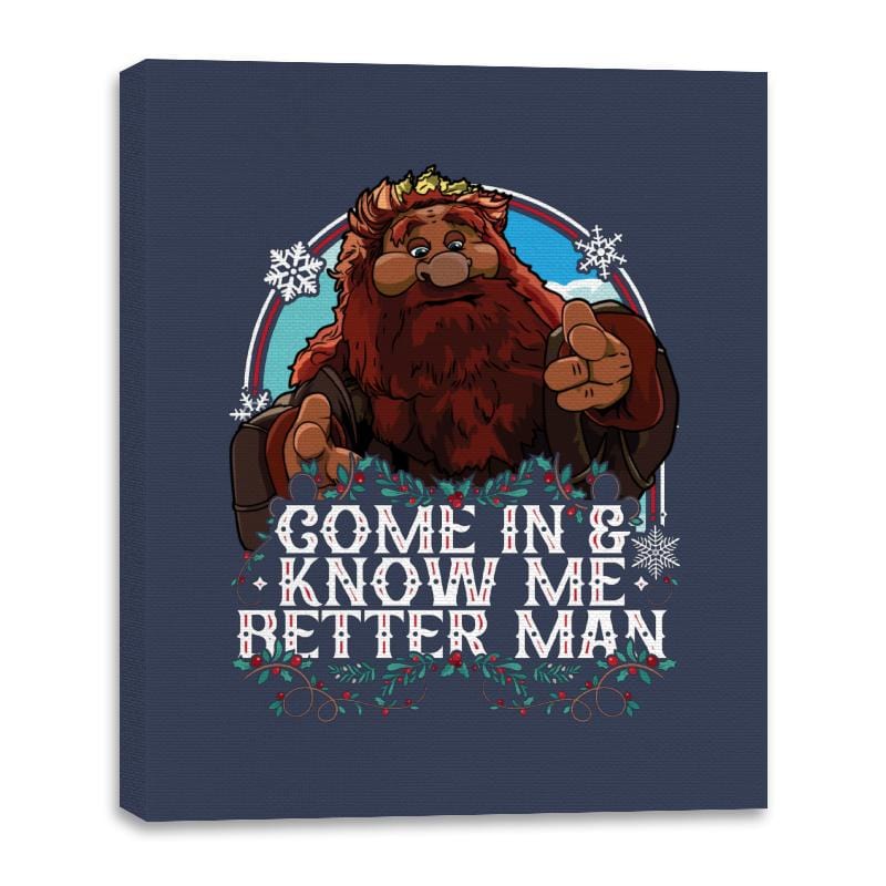 Come In and Know Me Better Man - Canvas Wraps Canvas Wraps RIPT Apparel 16x20 / Navy