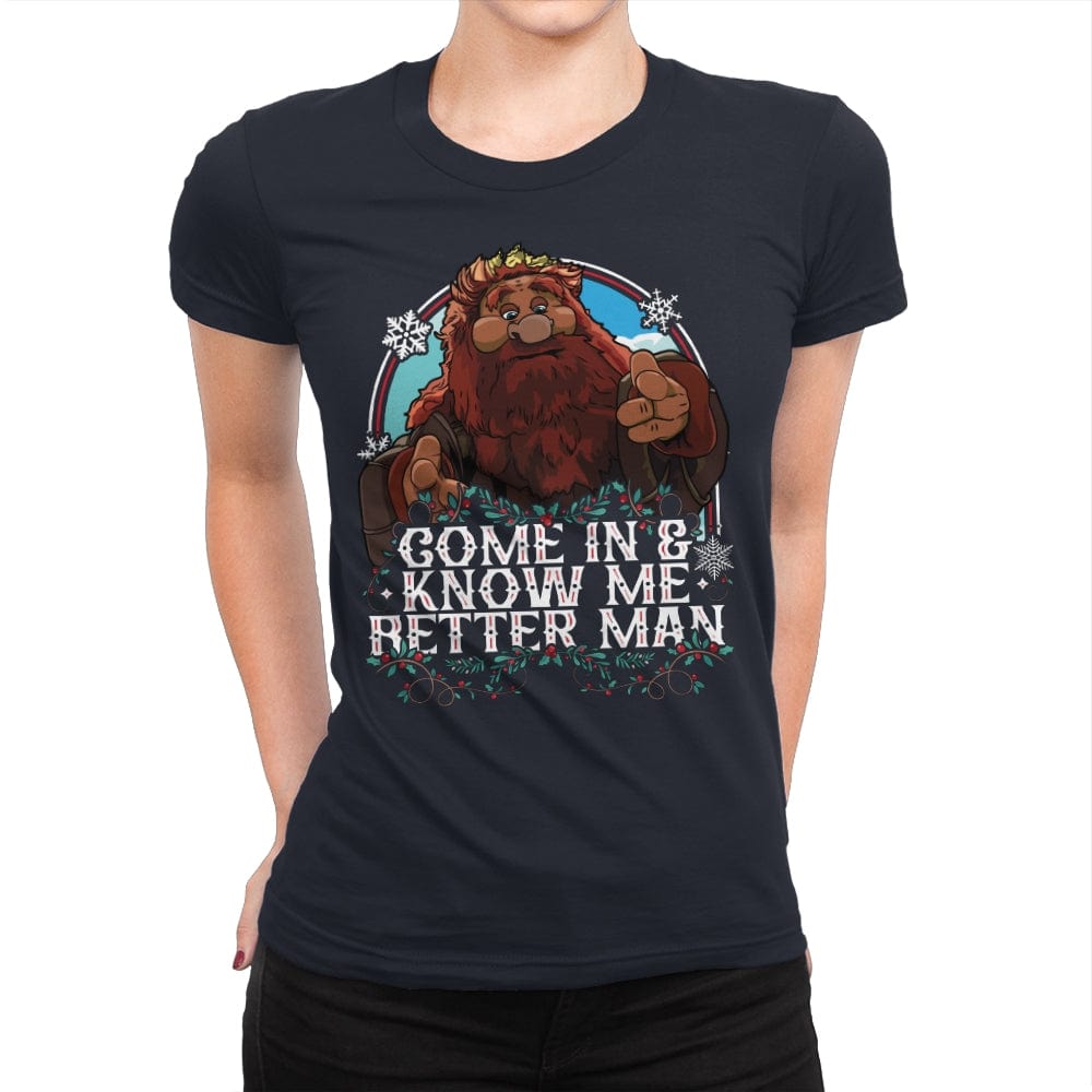 Come In and Know Me Better Man - Womens Premium T-Shirts RIPT Apparel Small / Midnight Navy