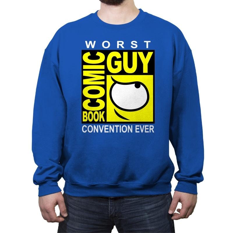 Comic Book Guy - Crew Neck Sweatshirt Crew Neck Sweatshirt RIPT Apparel Small / Royal