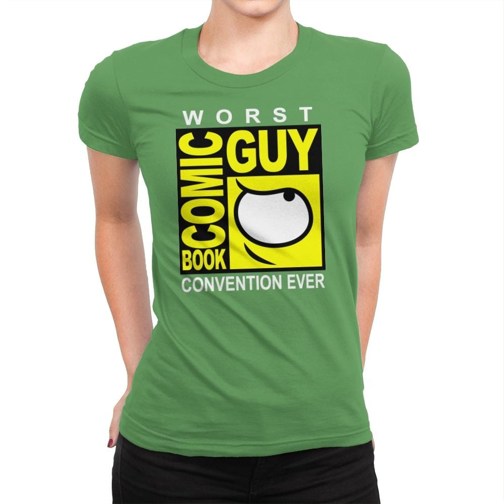 Comic Book Guy - Womens Premium T-Shirts RIPT Apparel Small / Kelly