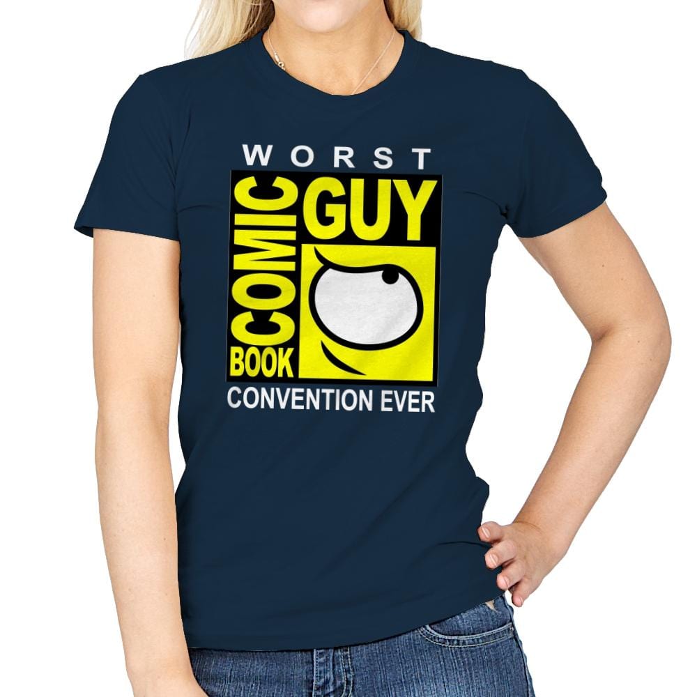 Comic Book Guy - Womens T-Shirts RIPT Apparel Small / Navy