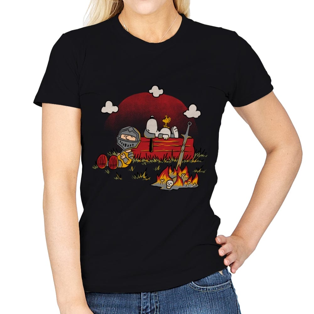 Comic Dog Dark Fantasy Game - Womens T-Shirts RIPT Apparel Small / Black