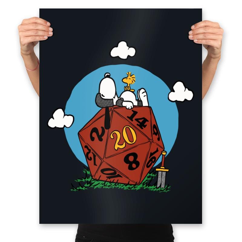 Comic Dog RPG d20 - Prints Posters RIPT Apparel 18x24 / Black