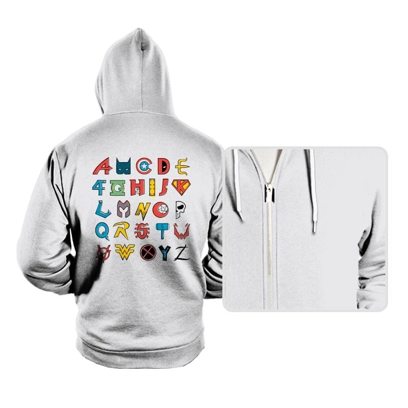 Comics Alphabet - Hoodies Hoodies RIPT Apparel Small / White