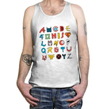 Comics Alphabet - Tanktop Tanktop RIPT Apparel X-Small / White