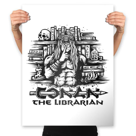 Conan the Librarian - Prints Posters RIPT Apparel 18x24 / White