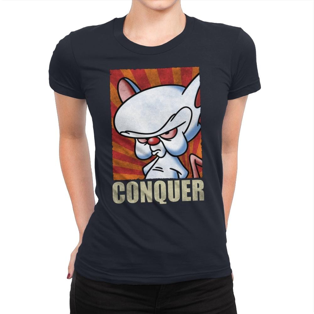Conquer - Womens Premium T-Shirts RIPT Apparel Small / Midnight Navy