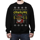 Consume! - Crew Neck Sweatshirt Crew Neck Sweatshirt RIPT Apparel Small / Black