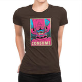 CONSUME Exclusive - Womens Premium T-Shirts RIPT Apparel Small / Dark Chocolate