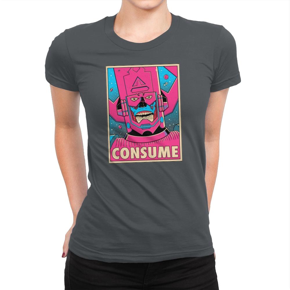 CONSUME Exclusive - Womens Premium T-Shirts RIPT Apparel Small / Heavy Metal