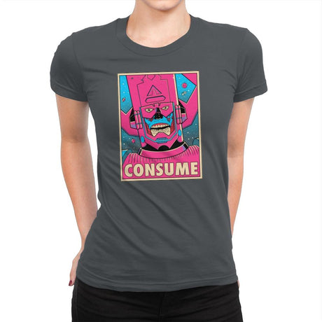 CONSUME Exclusive - Womens Premium T-Shirts RIPT Apparel Small / Heavy Metal