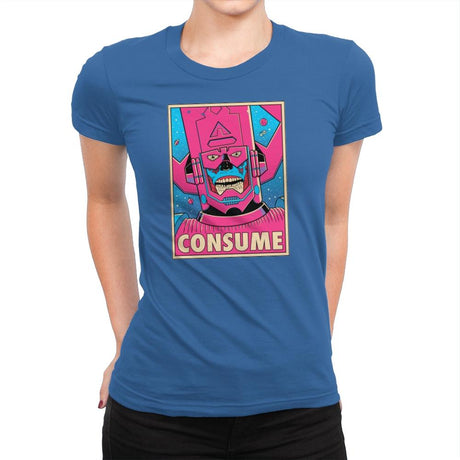 CONSUME Exclusive - Womens Premium T-Shirts RIPT Apparel Small / Royal