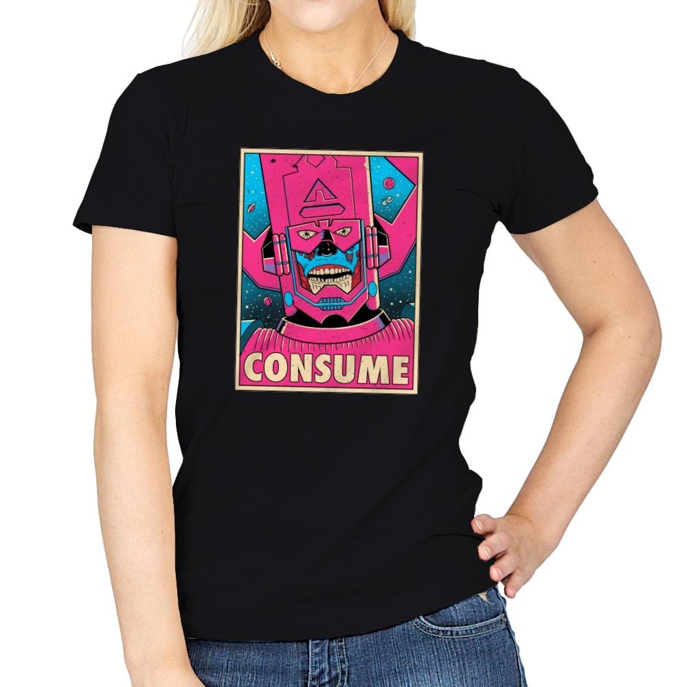 CONSUME Exclusive - Womens T-Shirts RIPT Apparel Small / Black