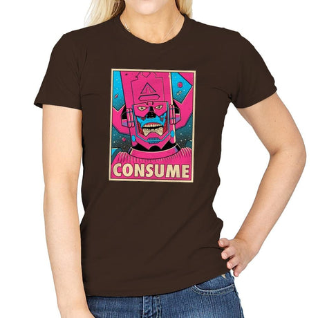 CONSUME Exclusive - Womens T-Shirts RIPT Apparel Small / Dark Chocolate